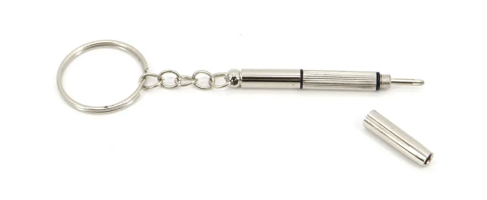 100pcs 3-in-1Multi-Bit Mini Screwdriver Glasses Eyeglass Watch Keychain Repair Tool